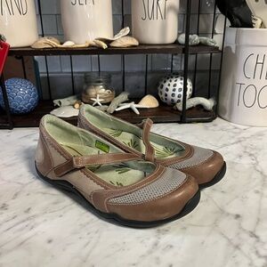 Ahnu Brown and Tan Mary Jane size 8
